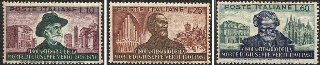 1951 50° della morte di Giuseppe Verdi 3 v. Italia 1 1951 50° della morte di Giuseppe Verdi 3 v. Italia 1