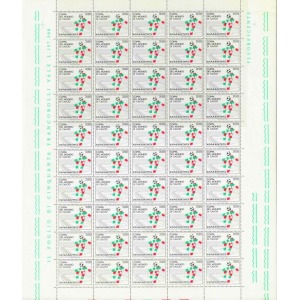 ITALIA - 1988 - Mondiali di calcio Italia '90 - 1 foglio da 50 v.