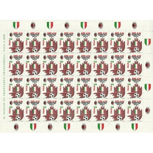 ITALIA - 1992 - Milan campione d'Italia - 1 foglio da 32 v.