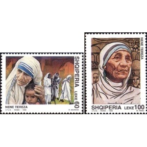 1998 Madre Teresa di Calcutta 2 v. E.C. di Albania con Italia Albania 1