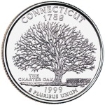 STATI UNITI - 1999 - 25 c. 50 Stati: Connecticut - Zecca D FDC