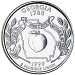STATI UNITI - 1999 - 25 c. 50 Stati: Georgia - Zecca D FDC