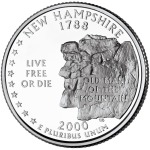 STATI UNITI - 2000 - 25 c. 50 Stati: New Hampshire - Zecca D FDC