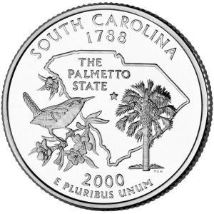 STATI UNITI - 2000 - 25 c. 50 Stati: South Carolina - Zecca D FDC
