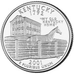 STATI UNITI - 2001 - 25 c. 50 Stati: Kentucky - Zecca D FDC