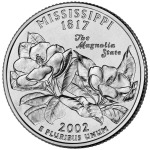 STATI UNITI - 2002 - 25 c. 50 Stati: Mississippi - Zecca D FDC
