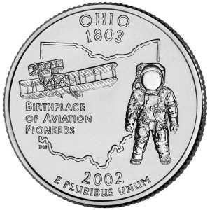 STATI UNITI - 2002 - 25 c. 50 Stati: Ohio - Zecca D FDC