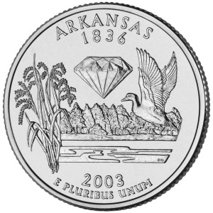 STATI UNITI - 2003 - 25 c. 50 Stati: Arkansas - Zecca D FDC