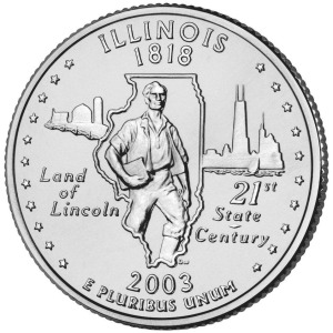 STATI UNITI - 2003 - 25 c. 50 Stati: Illinois - Zecca D FDC