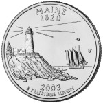 STATI UNITI - 2003 - 25 c. 50 Stati: Maine - Zecca D FDC