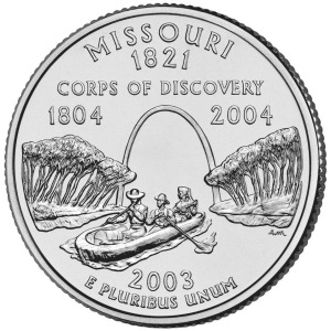 STATI UNITI - 2003 - 25 c. 50 Stati: Missouri - Zecca D FDC