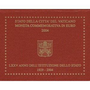 VATICANO - 2004 - 2 € 75° dello Stato Vaticano - FDC in folder
