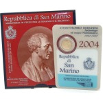 SAN MARINO - 2004 - 2 € Bartolomeo Borghesi - FDC in folder
