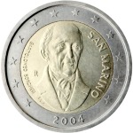 SAN MARINO - 2004 - 2 € Bartolomeo Borghesi - FDC in folder