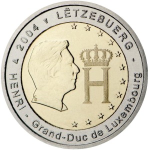 LUSSEMBURGO - 2004 - 2 € Monogramma e Granduca Henry - Rotolino