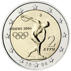 GRECIA - 2004 - 2 € Olimpiadi di Atene 2004 - Rotolino