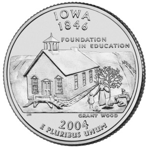 STATI UNITI - 2004 - 25 c. 50 Stati: Iowa - Zecca D FDC
