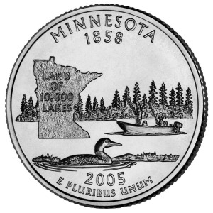 STATI UNITI - 2005 - 25 c. 50 Stati: Minnesota - Zecca D FDC