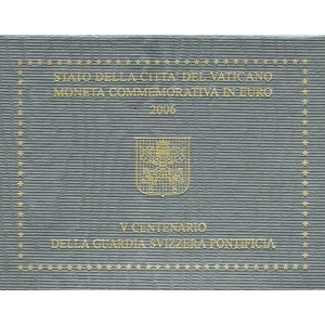 VATICANO - 2006 - 2 € 500° della Guardia Svizzera - FDC in folder