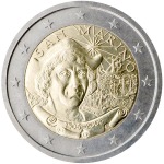 SAN MARINO - 2006 - 2 € 500° della morte di Cristoforo Colombo - FDC in folder