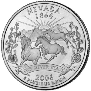 STATI UNITI - 2006 - 25 c. 50 Stati: Nevada - Zecca D FDC