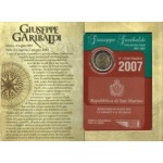 SAN MARINO - 2007 - 2 € 200° della nascita di Giuseppe Garibaldi - FDC in folder