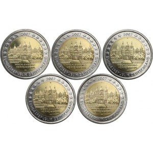 GERMANIA - 2007 - 2 € Mecklemburg - Vorpommern - 5 Zecche - FDC da rotolini