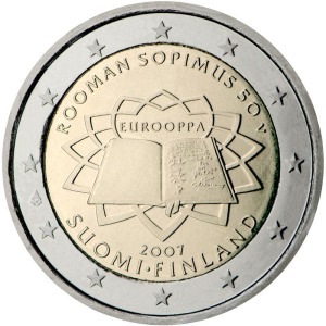 FINLANDIA - 2007 - 2 € 50° del Trattato di Roma - Rotolino