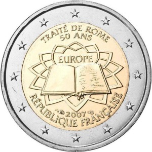 FRANCIA - 2007 - 2 € 50° del Trattato di Roma - Rotolino