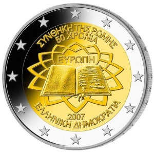 GRECIA - 2007 - 2 € 50° del Trattato di Roma - Rotolino