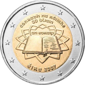 IRLANDA - 2007 - 2 € 50° del Trattato di Roma - Sacchetto