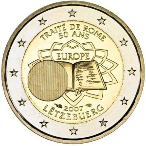 LUSSEMBURGO - 2007 - 2 € 50° del Trattato di Roma - Rotolino