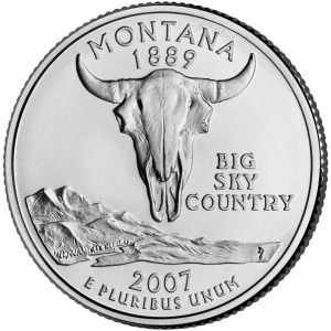 STATI UNITI - 2007 - 25 c. 50 Stati: Montana - Zecca D FDC