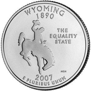 STATI UNITI - 2007 - 25 c. 50 Stati: Wyoming - Zecca D FDC
