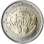 SAN MARINO - 2008 - 2 € Anno europeo del Dialogo Interculturale - FDC in folder