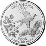 STATI UNITI - 2008 - 25 c. 50 Stati: Oklahoma - Zecca D FDC