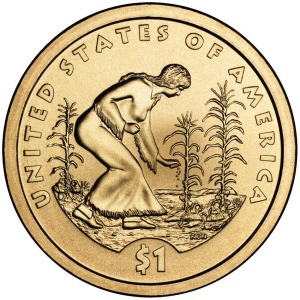 STATI UNITI - 2009 - 1 $ Nativi: Diffusione dell'agricoltura delle tre sorelle - Zecca D FDC