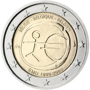 BELGIO - 2009 - 2 € 10° dell'Unione Economica Monetaria - Rotolino