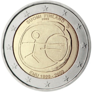 FINLANDIA - 2009 - 2 € 10° dell'Unione Economica Monetaria - Rotolino