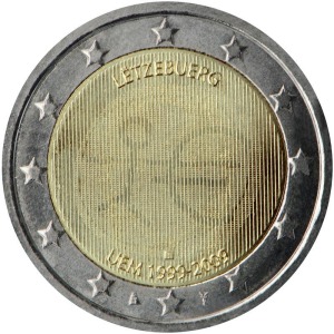 LUSSEMBURGO - 2009 - 2 € 10° dell'Unione Economica Monetaria - Rotolino