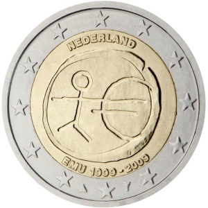 PAESI BASSI - 2009 - 2 € 10° dell'Unione Economica Monetaria - Rotolino
