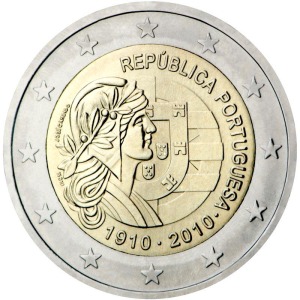 PORTOGALLO - 2010 - 2 € 100° della Repubblica Portoghese - Rotolino