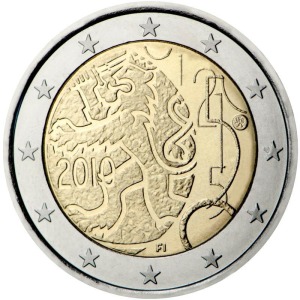FINLANDIA - 2010 - 2 € 150° della Moneta finlandese - Rotolino