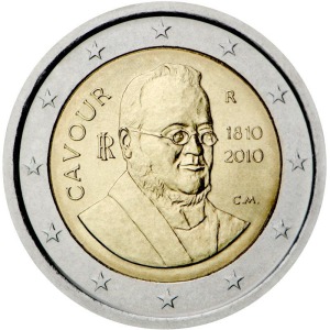 ITALIA - 2010 - 2 € 200° della nascita di Camillo Benso conte di Cavour - FDC in folder