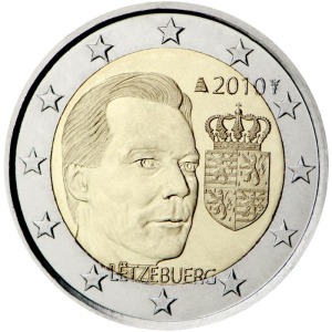 LUSSEMBURGO - 2010 - 2 € Stemma del Granduca Henry - Rotolino