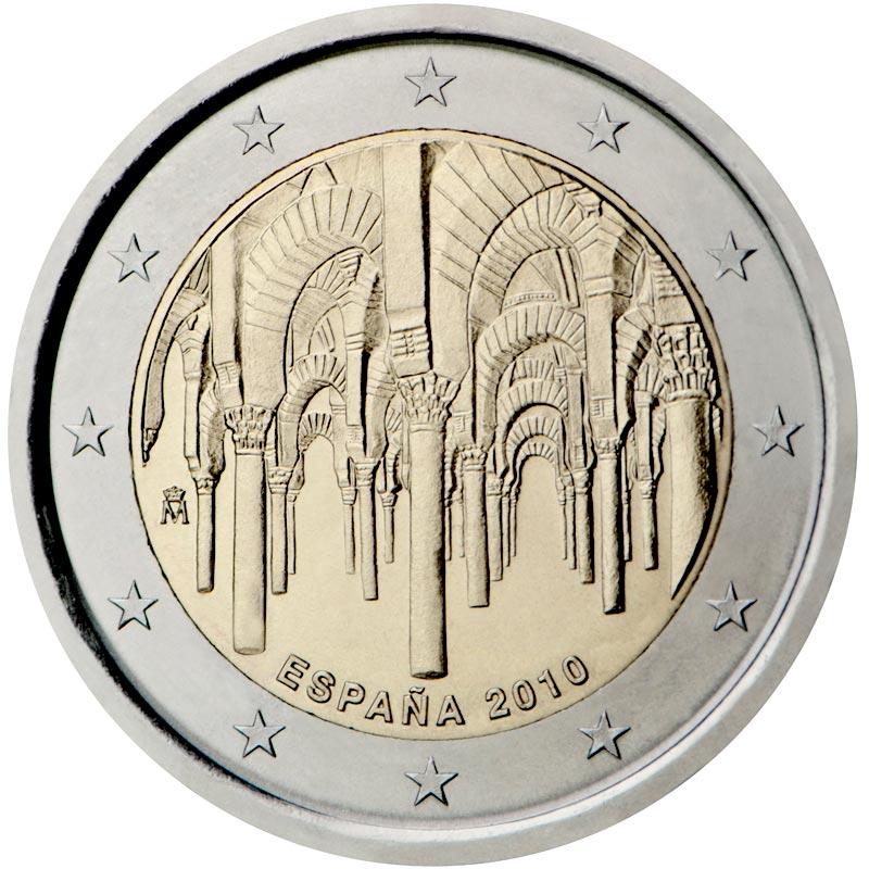 2010 2 euro UNESCO Moschea di Cordoba Spagna 1 SPAGNA - 2010 - 2 € UNESCO: Moschea di Cordoba - Rotolino