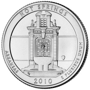 STATI UNITI - 2010 - 25 c. Parchi: Hot Springs (Arkansas) - Zecca D FDC