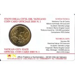 VATICANO - 2010 - Coin card N° 1: Città del Vaticano con 50 c. - 1 moneta FDC