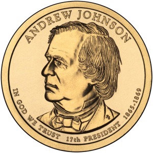STATI UNITI - 2011 - 1 $ Presidenti: Andrew Johnson - Zecca D FDC