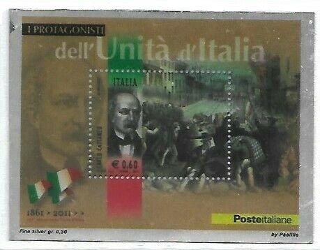 2011 150° dell Unita d Italia Carlo Cattaneo 1 BF su lamina d argento Italia ITALIA - 2011 - 150° dell'Unità d'Italia: Carlo Cattaneo - 1 BF su lamina d'argento